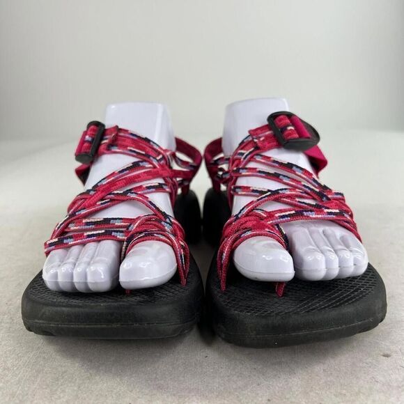 Chaco Women's ZX3 Multi Strap sandals US 7 Pink Hiking shoes Toe loop - Picture 2 of 10
